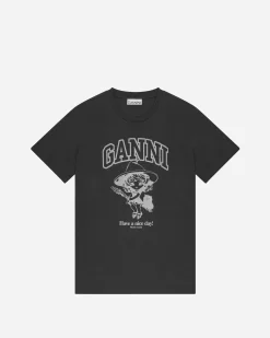GANNI A/S Basic Cotton Witch Relaxed T-shirt< T-Shirts & Hauts