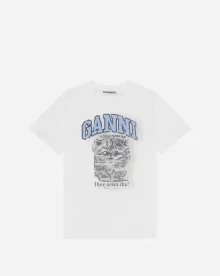 GANNI A/S Basic Jersey Kitty Margot Relaxed T-shirt< T-Shirts & Hauts