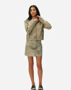 Second Female ApS (Oval Square) Beat Leather Skirt< Robes Et Jupes