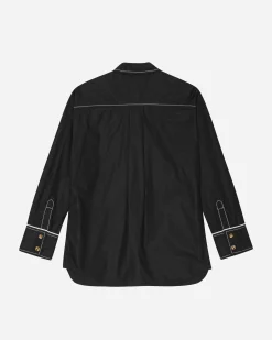 GANNI A/S Cotton Poplin Raglan Shirt< Chemises