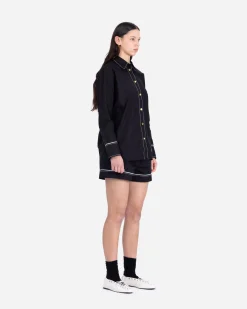 GANNI A/S Cotton Poplin Raglan Shirt< Chemises