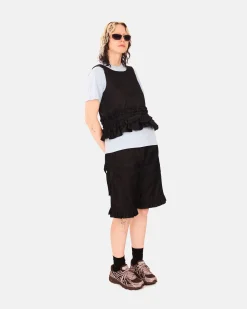 GANNI A/S Duchesse Nylon Open Back Frill Top< T-Shirts & Hauts