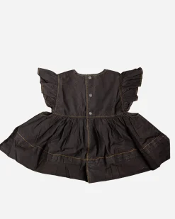 GANNI A/S Garment Dyed Cotton Frill Sleeve Top< T-Shirts & Hauts