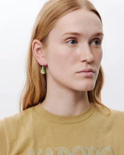 Pura Utz ApS Green White Yin Yang Earring< Bijoux