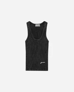 GANNI A/S Heavy Rib Jersey Tank Top< T-Shirts & Hauts