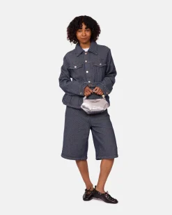 GANNI A/S Heavy Twill Denim Short Jacket< Vestes Et Manteaux
