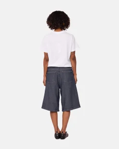 GANNI A/S Heavy Twill Denim Shorts< Shorts