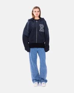 SASU DOVER STREET MARKET PARIS (ERL) Hoodie zippé oversize Varsity< Sweats À Capuche & Sweats