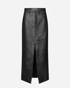 Second Female ApS (Oval Square) Jupe en Cuir Roadie< Robes Et Jupes