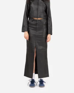 Second Female ApS (Oval Square) Jupe en Cuir Roadie< Robes Et Jupes