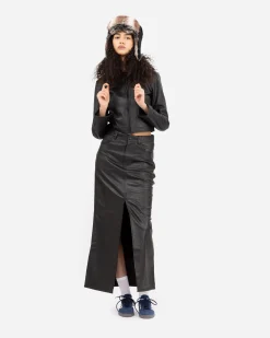 Second Female ApS (Oval Square) Jupe en Cuir Roadie< Robes Et Jupes