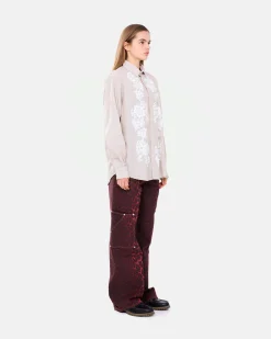 SLAM JAM SRL (ARIES ROA) Lace Overprinted Poplin Shirt< Chemises