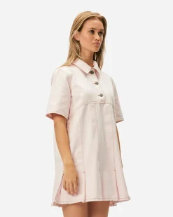 GANNI A/S Mini Dress en jean surteint< Robes Et Jupes