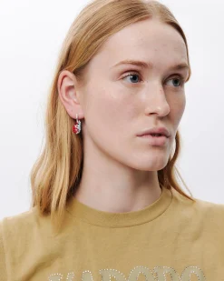 Pura Utz ApS Mint Red Yin Yang Earring< Bijoux