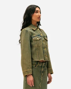 GANNI A/S Overdyed Heavy Denim Jacket< Vestes Et Manteaux
