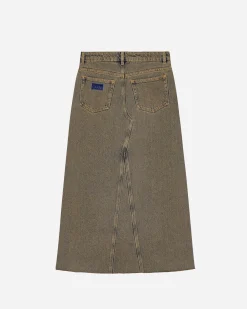 GANNI A/S Overdyed Heavy Denim Maxi Skirt< Robes Et Jupes