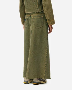 GANNI A/S Overdyed Heavy Denim Maxi Skirt< Robes Et Jupes