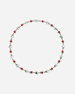 The Future AS - TwoJeys Red Enameled Stars Necklace< Bijoux