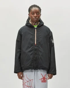 SLAM JAM SRL (ARIES) Reversible Nylon and Floral Fleece Parka< Vestes Et Manteaux