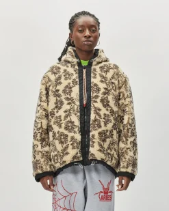 SLAM JAM SRL (ARIES) Reversible Nylon and Floral Fleece Parka< Vestes Et Manteaux