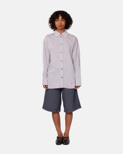 GANNI A/S Yarn Dyed Stripe Shirt< Chemises